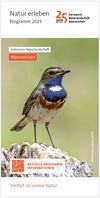 Din lang Flyer mit einem Blaukehlchen auf dem Titelbild
