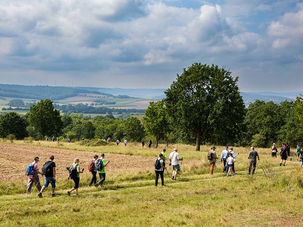 Wandergruppe am Grünen Band.