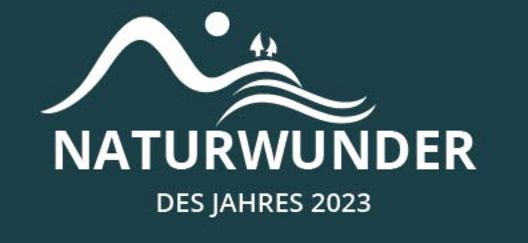 Logo der Wahl zum Naturwunder des Jahres 2023.