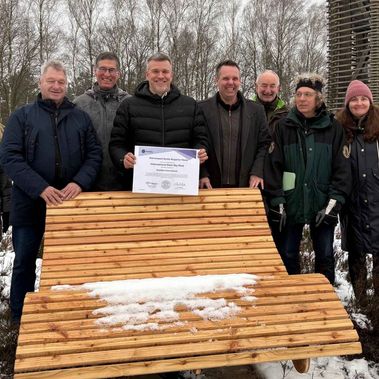 Gruppenfoto am Heideturm.