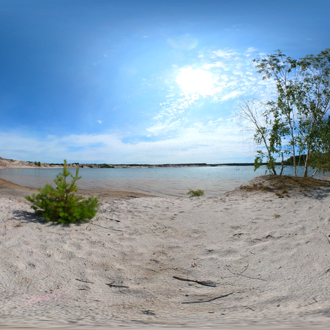 Sanddünen am Ufer des Stiebsdorfer Sees