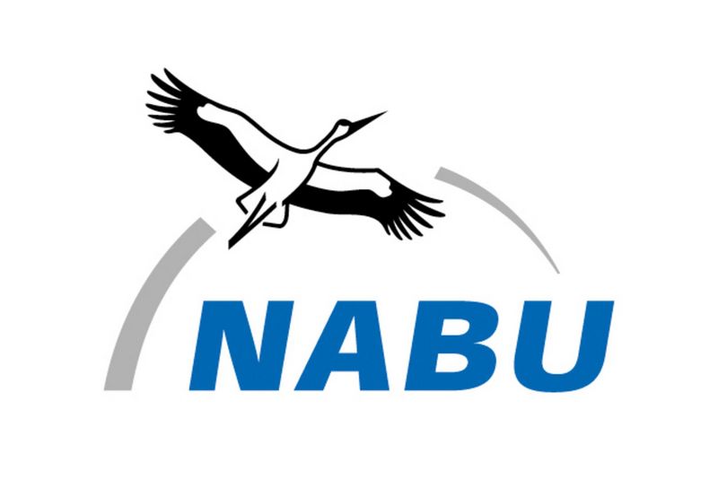 Logo des NABU mit dem Storch als Erkennungsmerkmal
