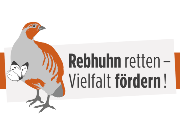 Logo "Rebhuhn retten – Vielfalt fördern!"
