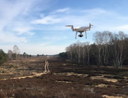 Drohnenaufnahmen mit dem GFZ Potsdam für NaTec Projekt in der Kyritz-Ruppiner Heide